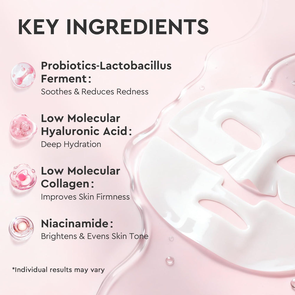 Elvira Bio-Collagen Real Deep Mask hydrogel formula adhering to contours