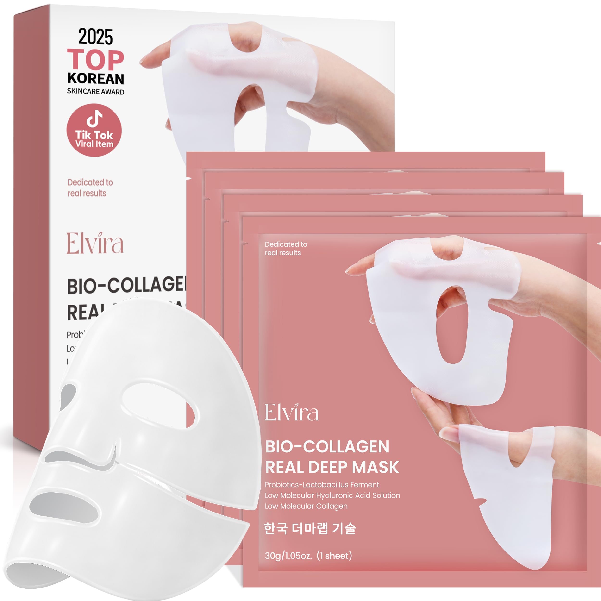 Elvira Bio-Collagen Real Deep Mask pack front for all skin types