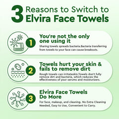 Elvira wipes are thick and absorbent for makeup removal