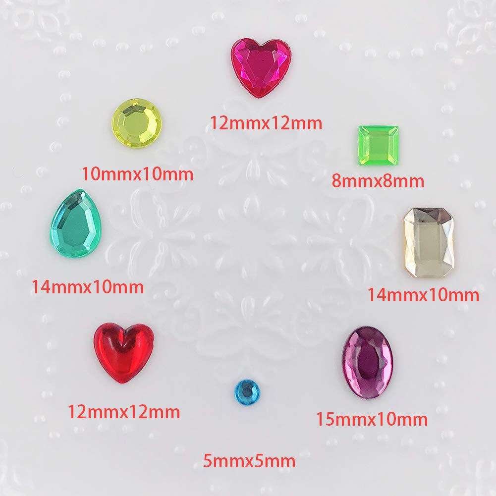 Elwish heart rhinestones sheet adds glam to gifts and accessories
