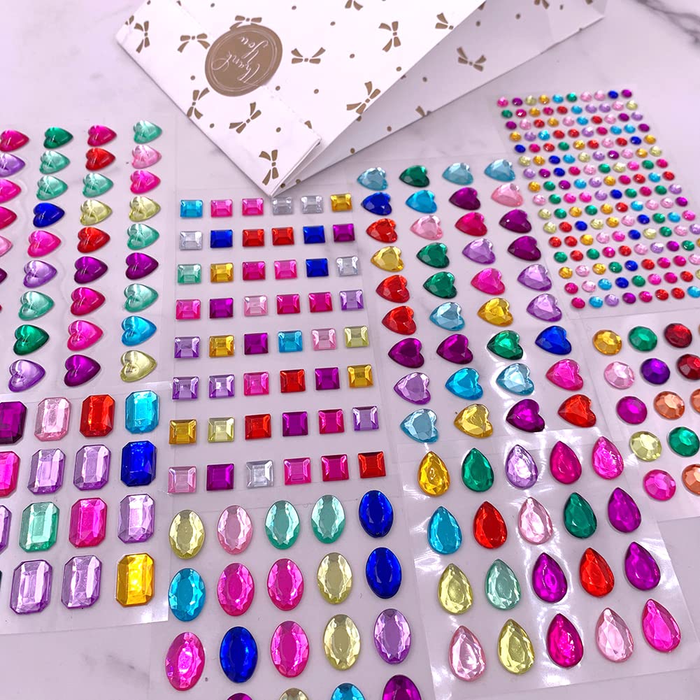 Elwish second heart rhinestones sheet adds glam to gifts and accessories