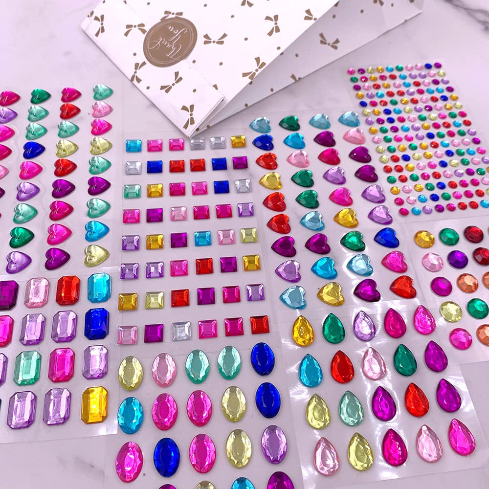 Elwish second heart rhinestones sheet adds glam to gifts and accessories
