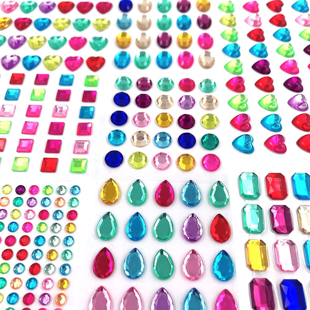 Elwish round rhinestones stickers add vibrant sparkle to crafts and decorations