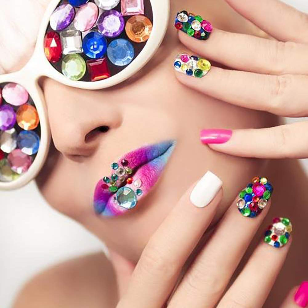 Elwish square rhinestones create modern accents for scrapbooks and laptops