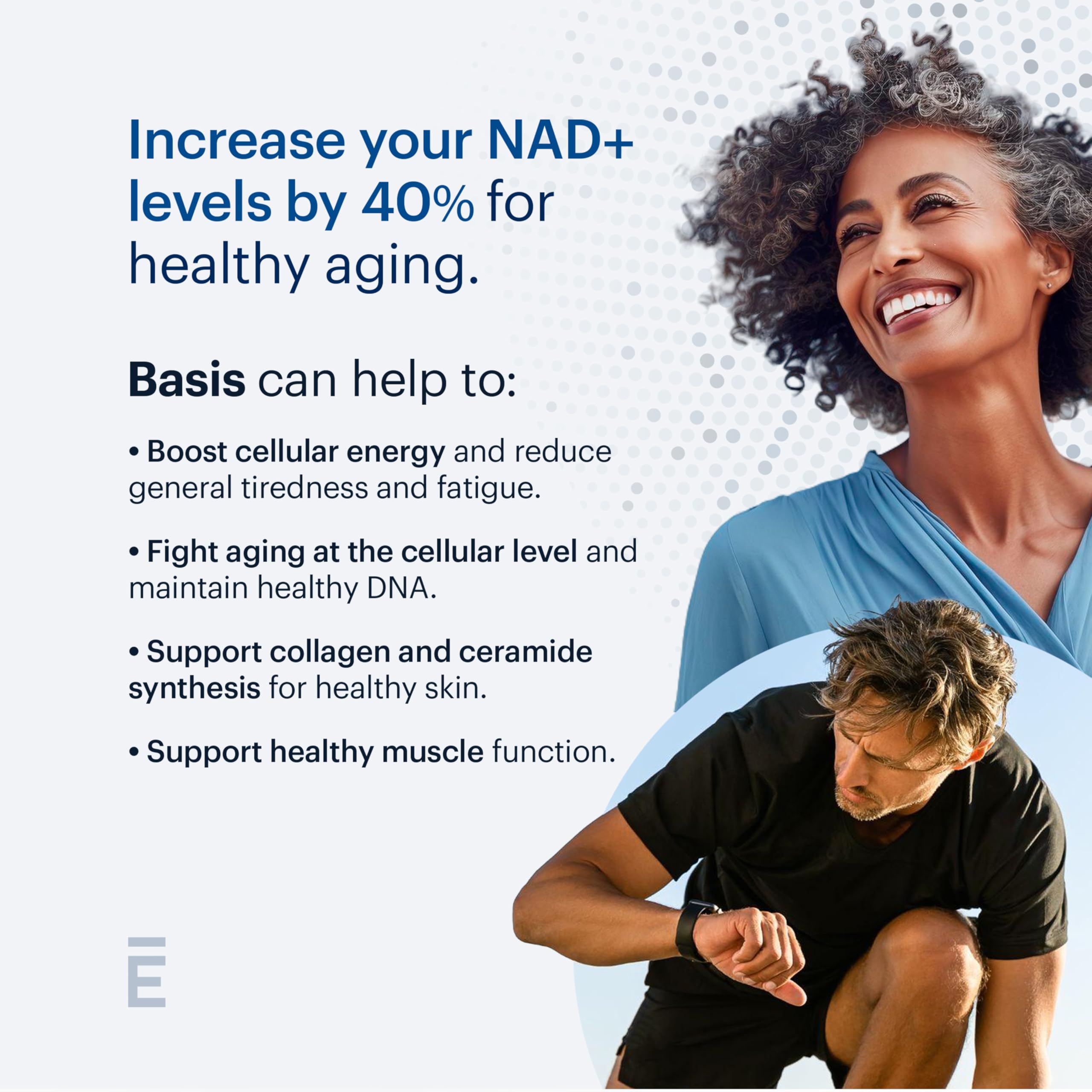 ELYSIUM Basis capsules closeup for convenient NAD+ support.