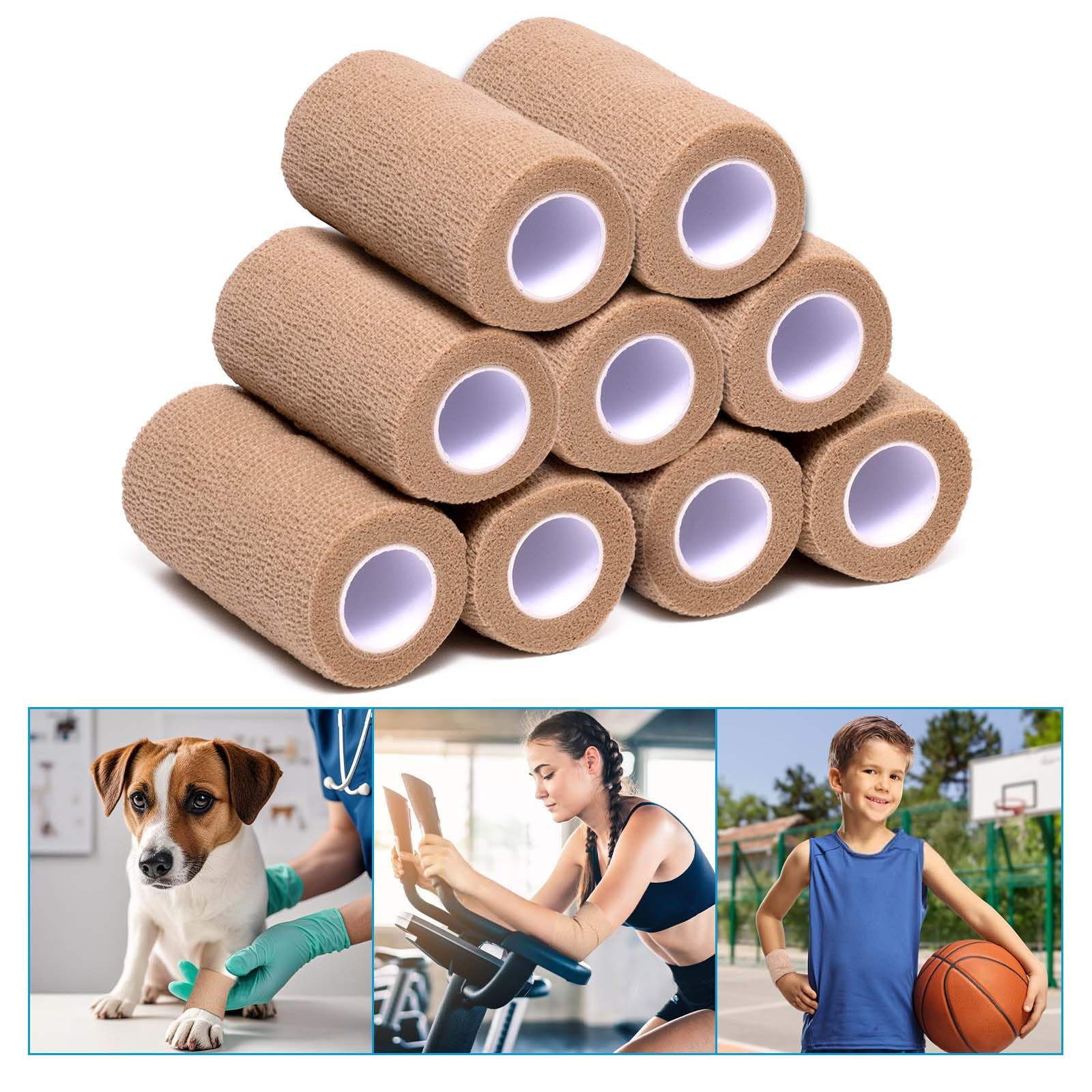 Packaging and care guide for Elzrghs bandage wrap helps with replacement and reuse.