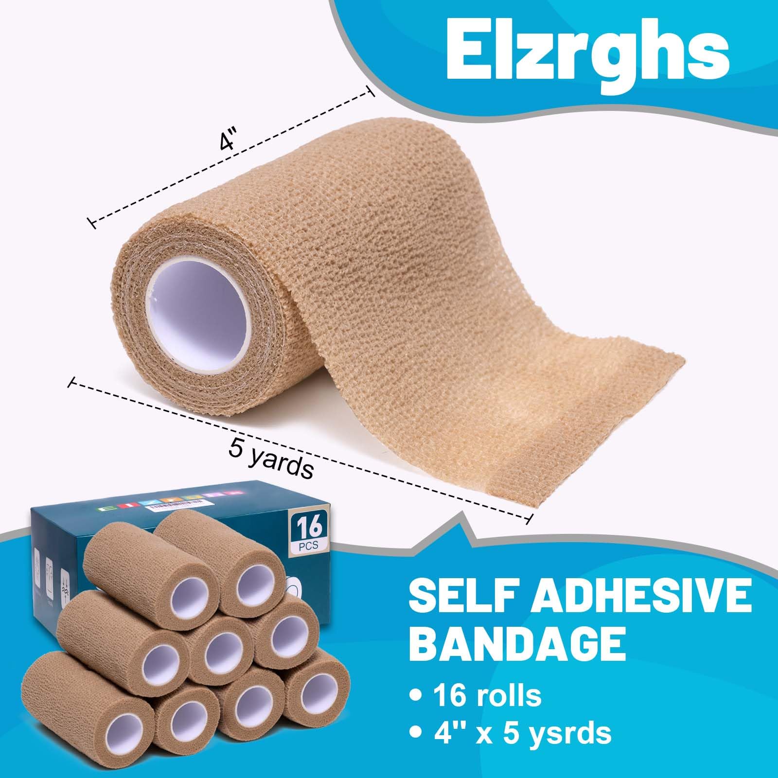 Close-up of Elzrghs wrap showing self-adhesive design that won’t pull hair.