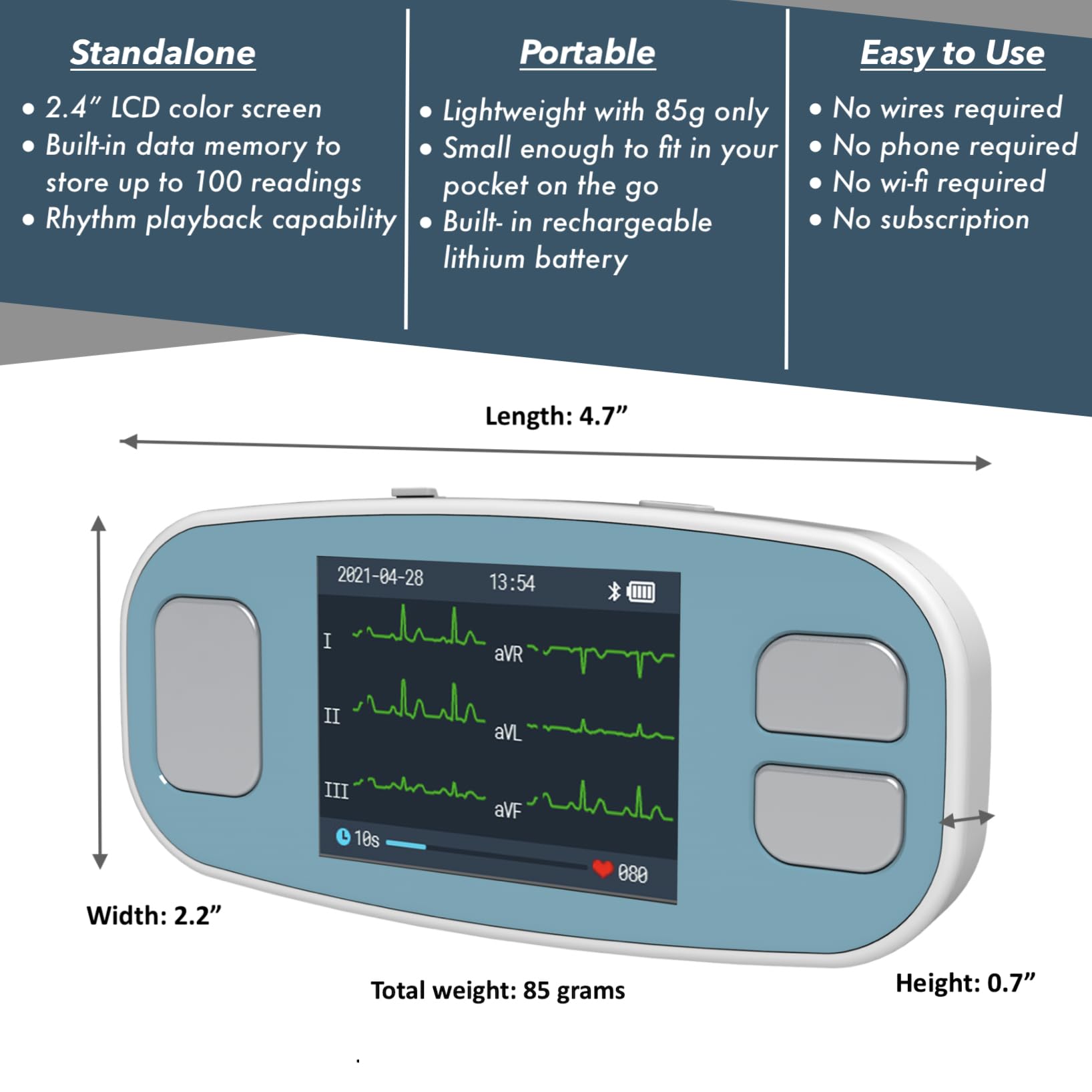 EMAY 6L compact design ideal for on-the-go monitoring