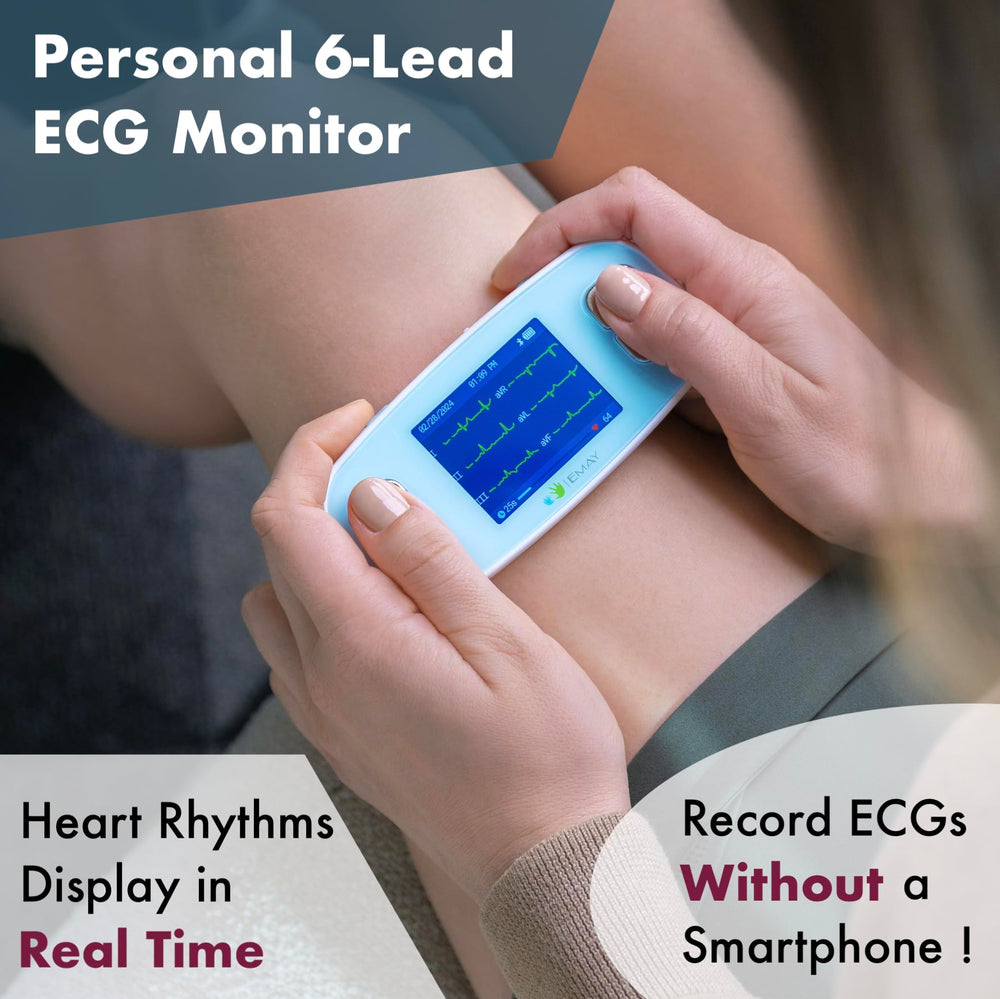 EMAY 6L ECG monitor displays real-time heart rate