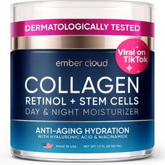 Ember Cloud collagen-cream bottle pump for daily hydration on all skin types