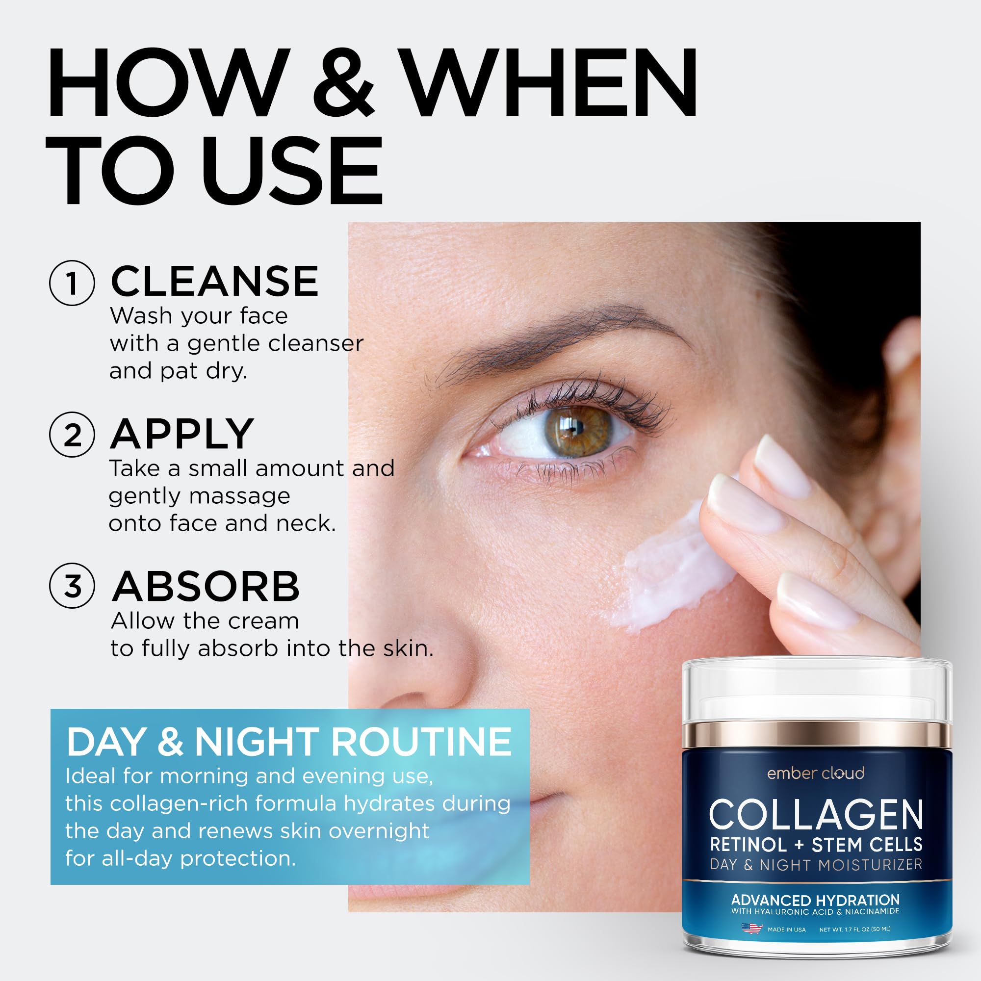 Ember Cloud natural ingredients label emphasizing gentle care