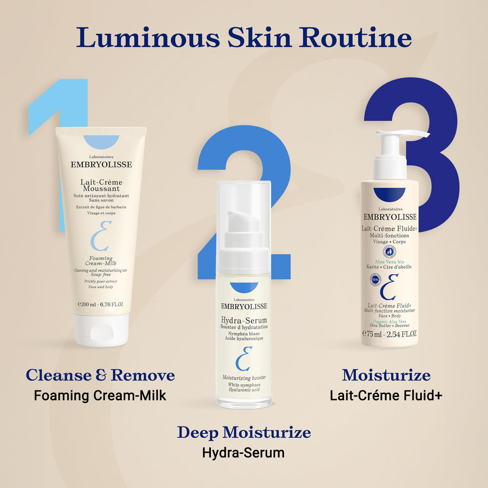 Embryolisse Lait Crème Fluid nourishes with shea butter and aloe for softness