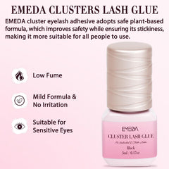 EMEDA lash glue applicator tip enables easy attachment and controlled placement.