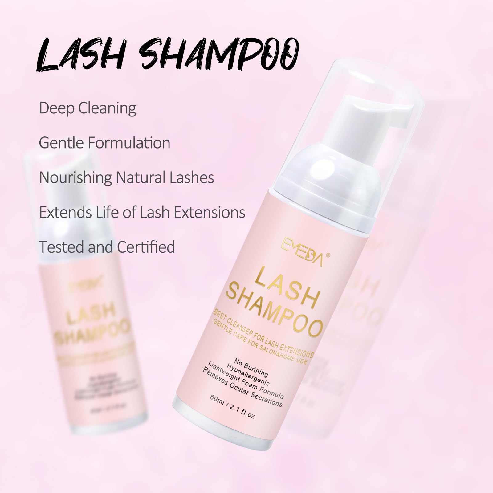 EMEDA lash care rinse bottle shown for precise rinsing