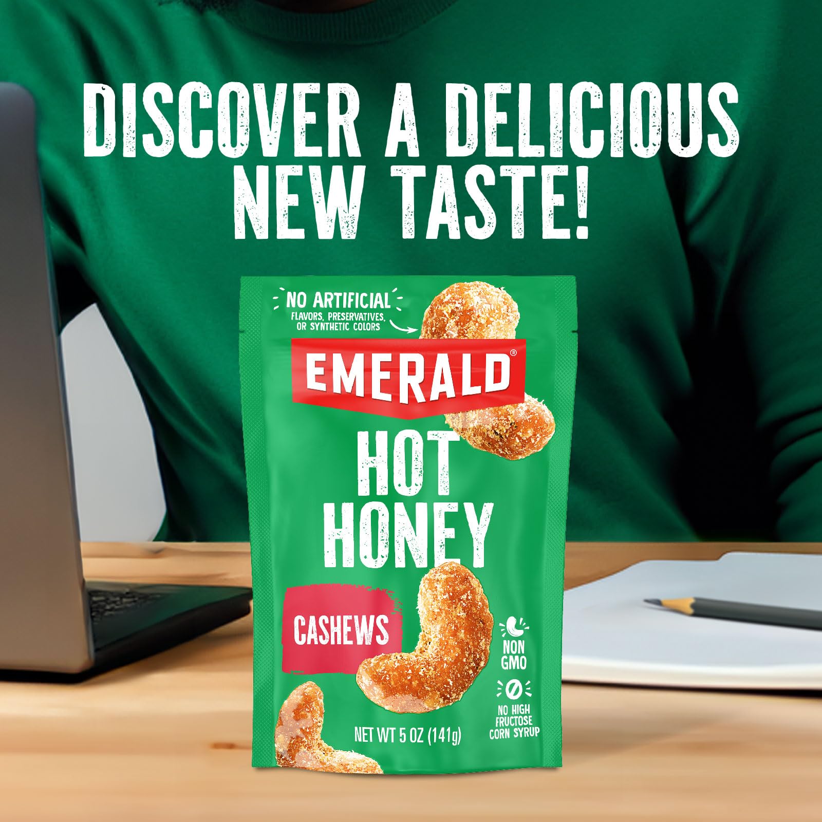 Emerald Hot Honey Cashews serving idea adds to a snack plate.