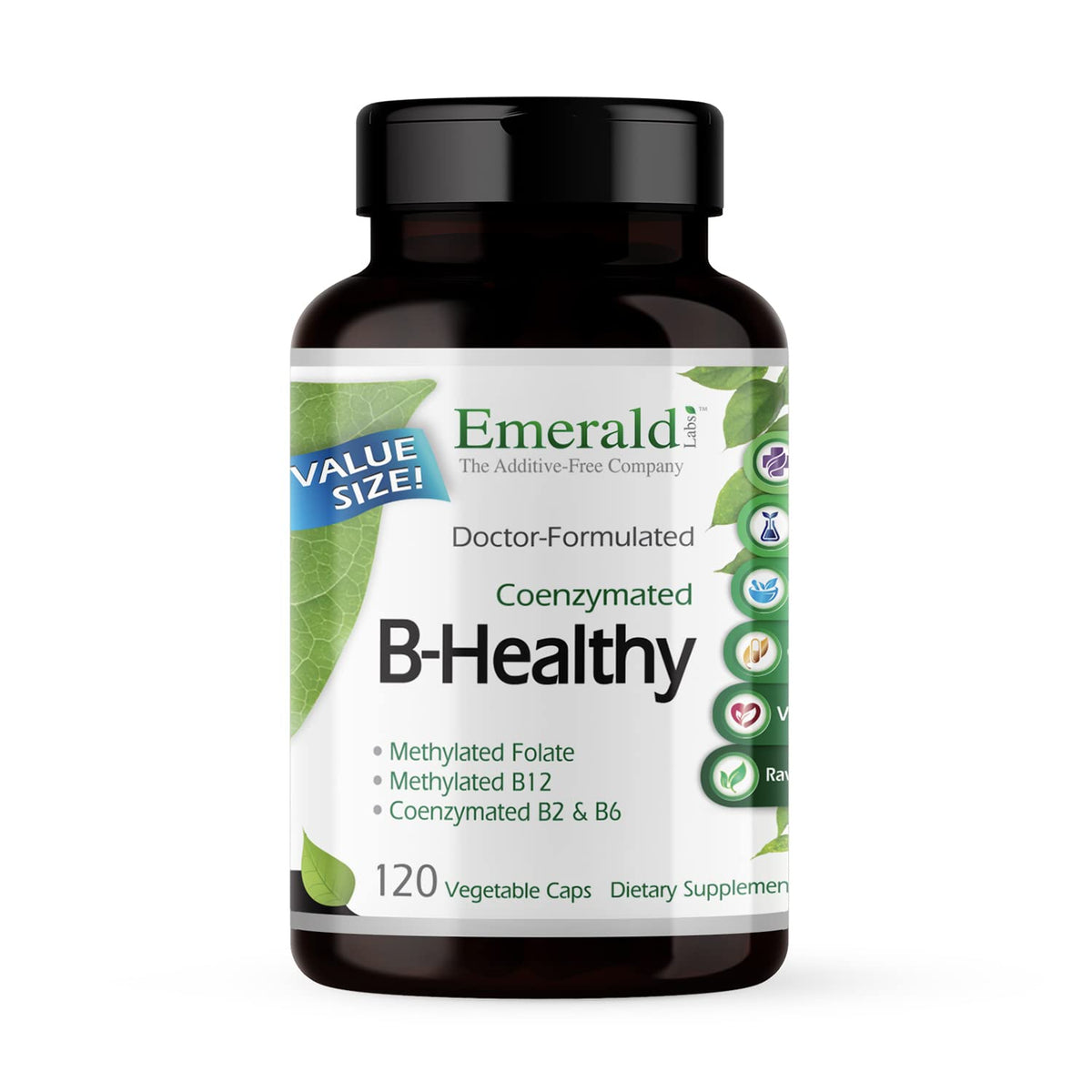 Emerald Labs B-Healthy bottle with capsules for immune and brain support