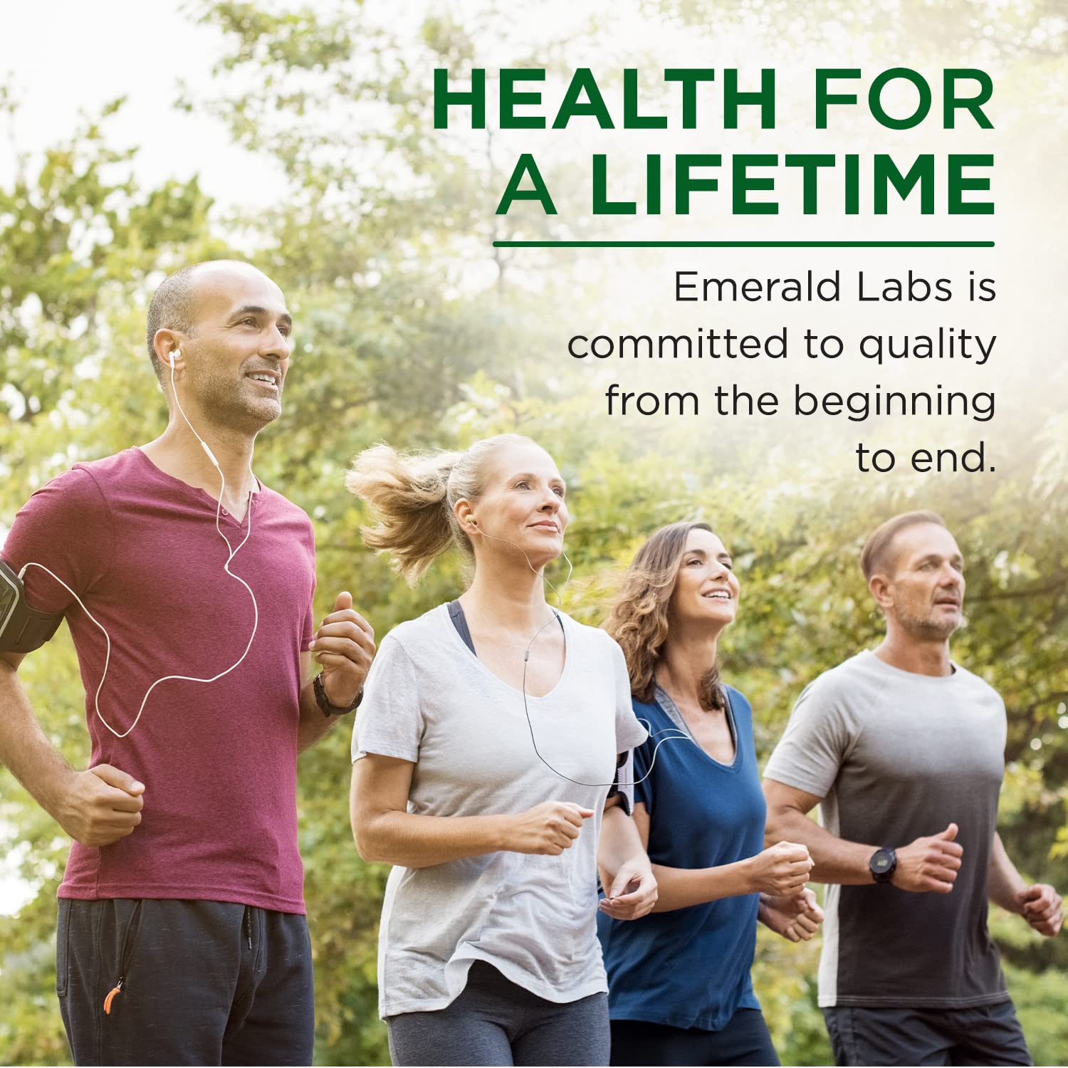Emerald Labs B-Healthy daily dose bottle on kitchen counter