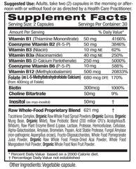 Emerald Labs B-Healthy label close-up showing methylated folate
