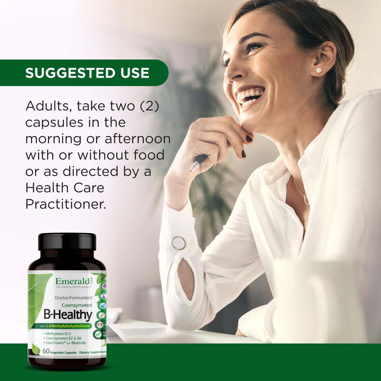Emerald Labs B-Healthy plant-based ingredients with full-spectrum B vitamins