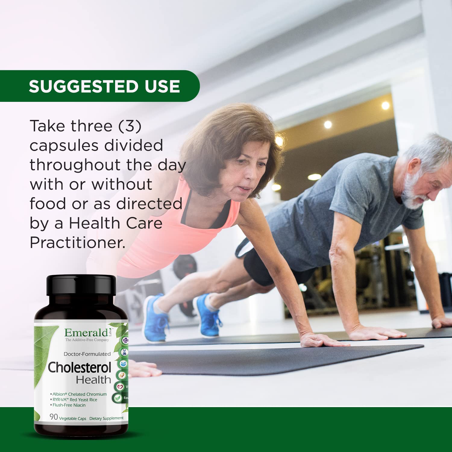 Emerald Labs 90-vegetable capsules package with clean ingredients