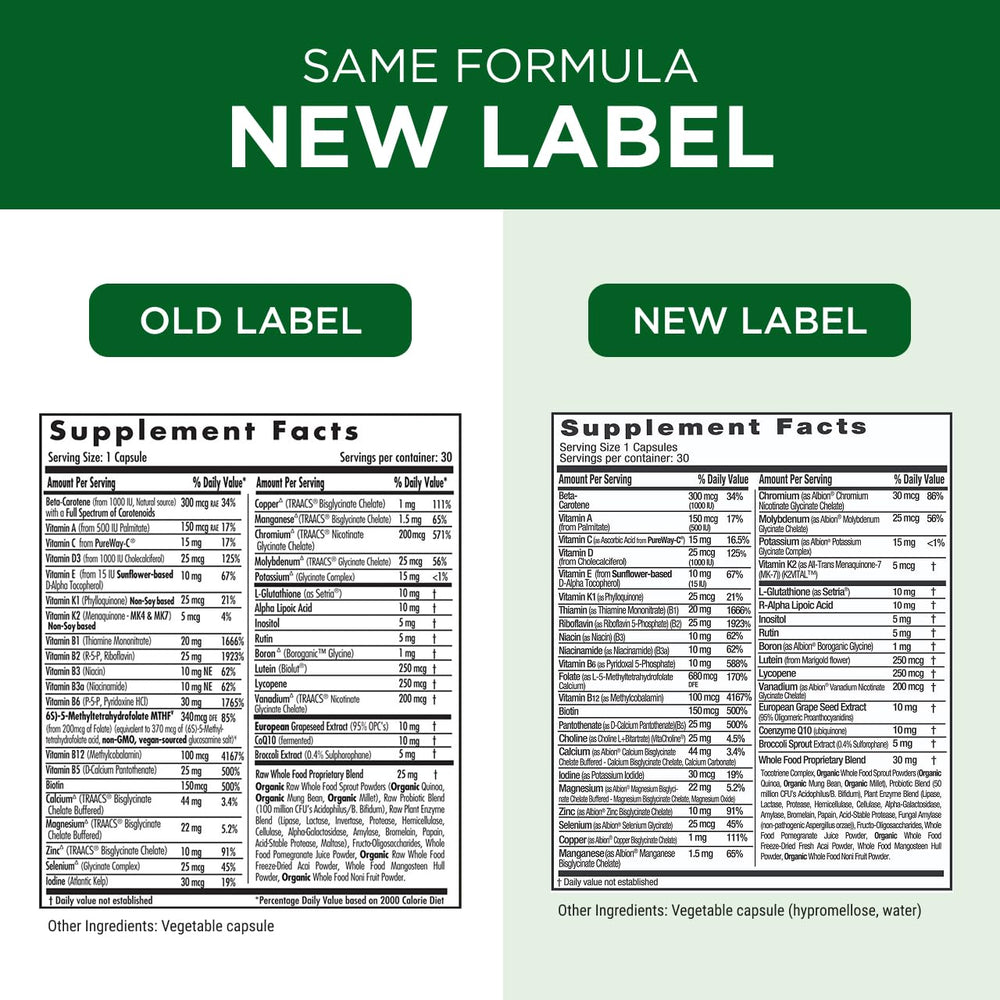 EMERALD LABS vegetarian symbol highlights plant-based nutrition option.