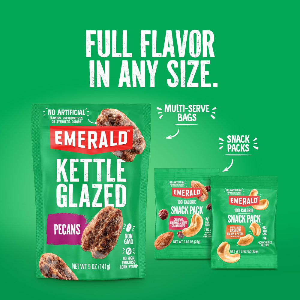 Emerald Cholesterol-free snack option shown with a healthy lifestyle setting.