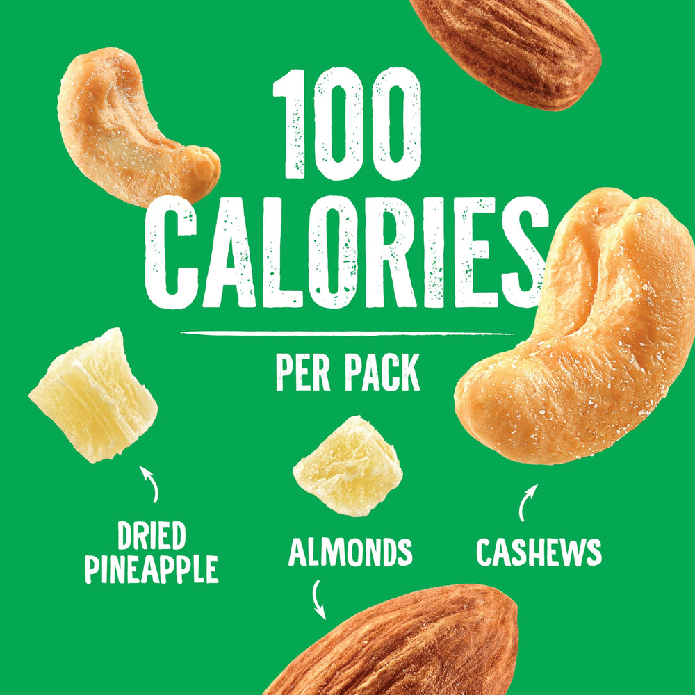 Emerald on-the-go snack pack held during a commute