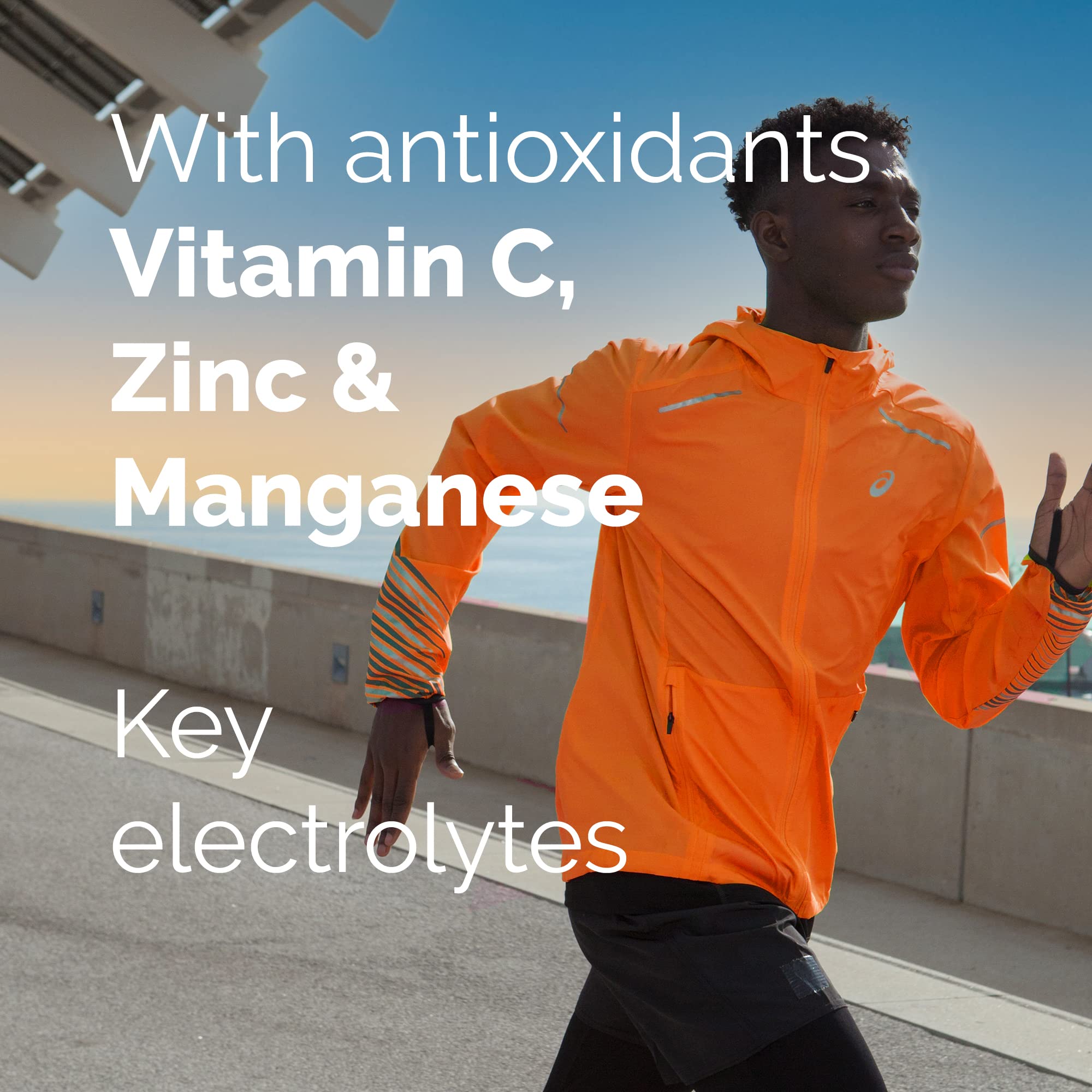 Emergen-C zinc and manganese ingredient label close-up.