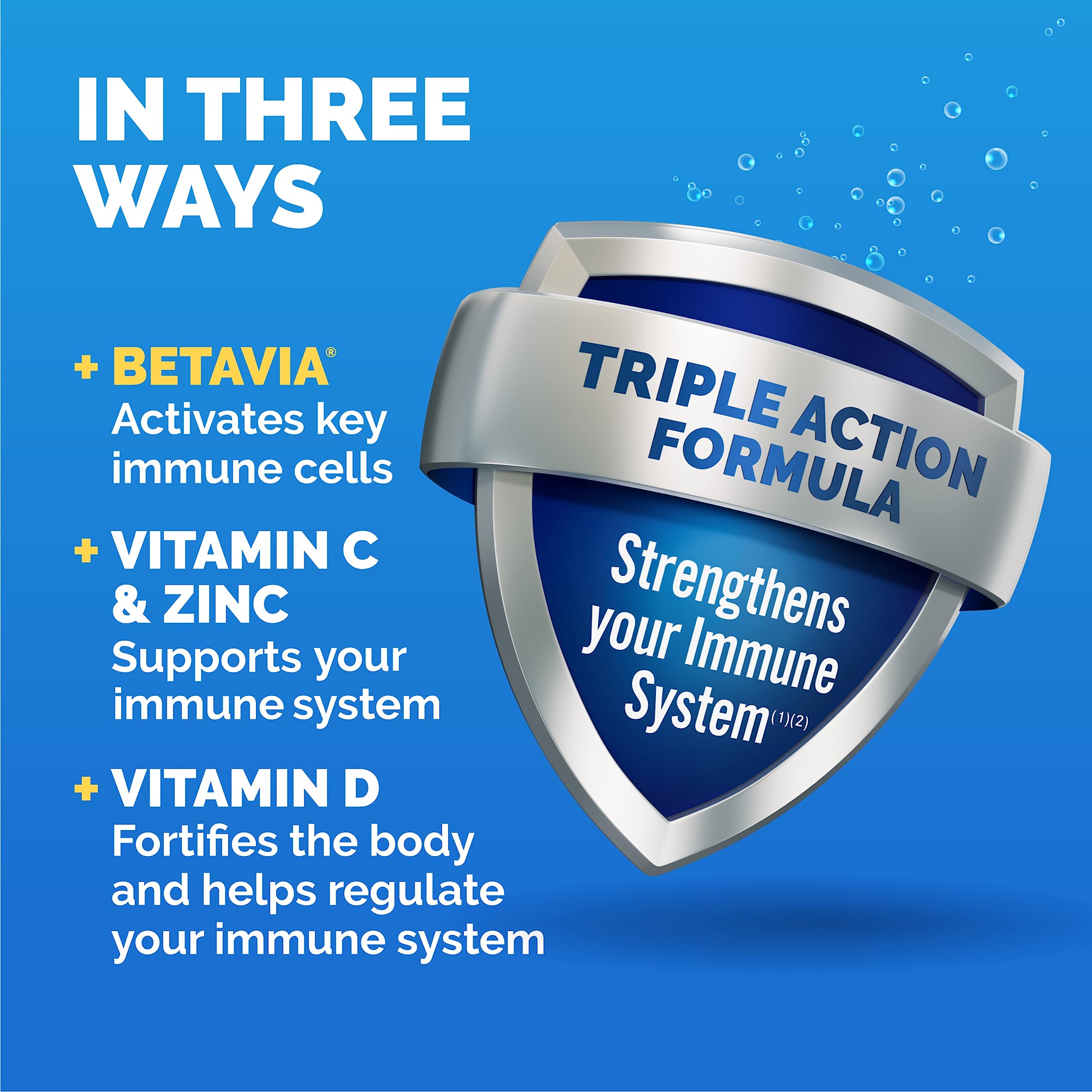 Emergen-C BetaVia activation graphic highlighting immune signaling