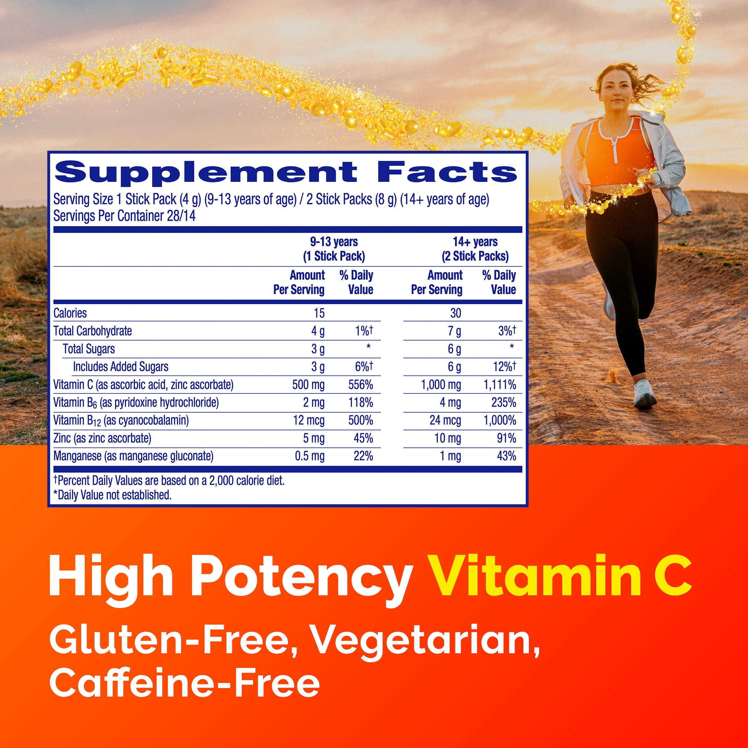 56-stick box design for convenient daily immune support with orange vitality flavor