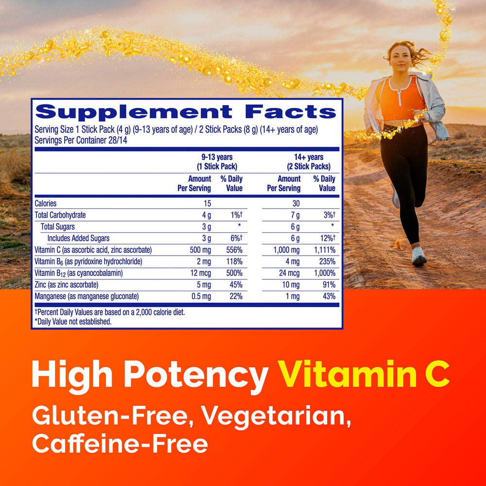 56-stick box design for convenient daily immune support with orange vitality flavor