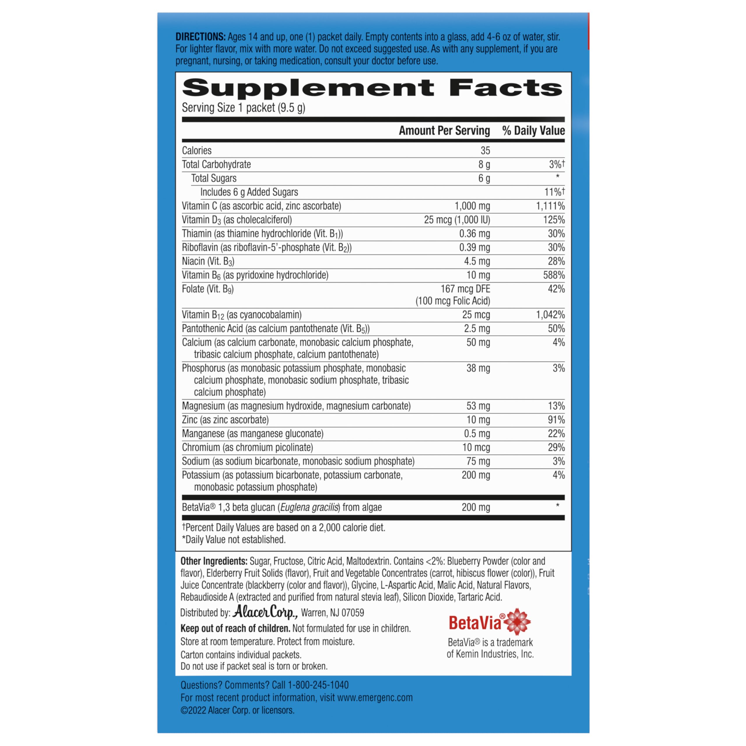 Emergen-C Daily immune support powder pairs with your morning routine.