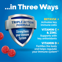 45-count bottle of Emergen-C Immune+ Gummies for convenient daily use.