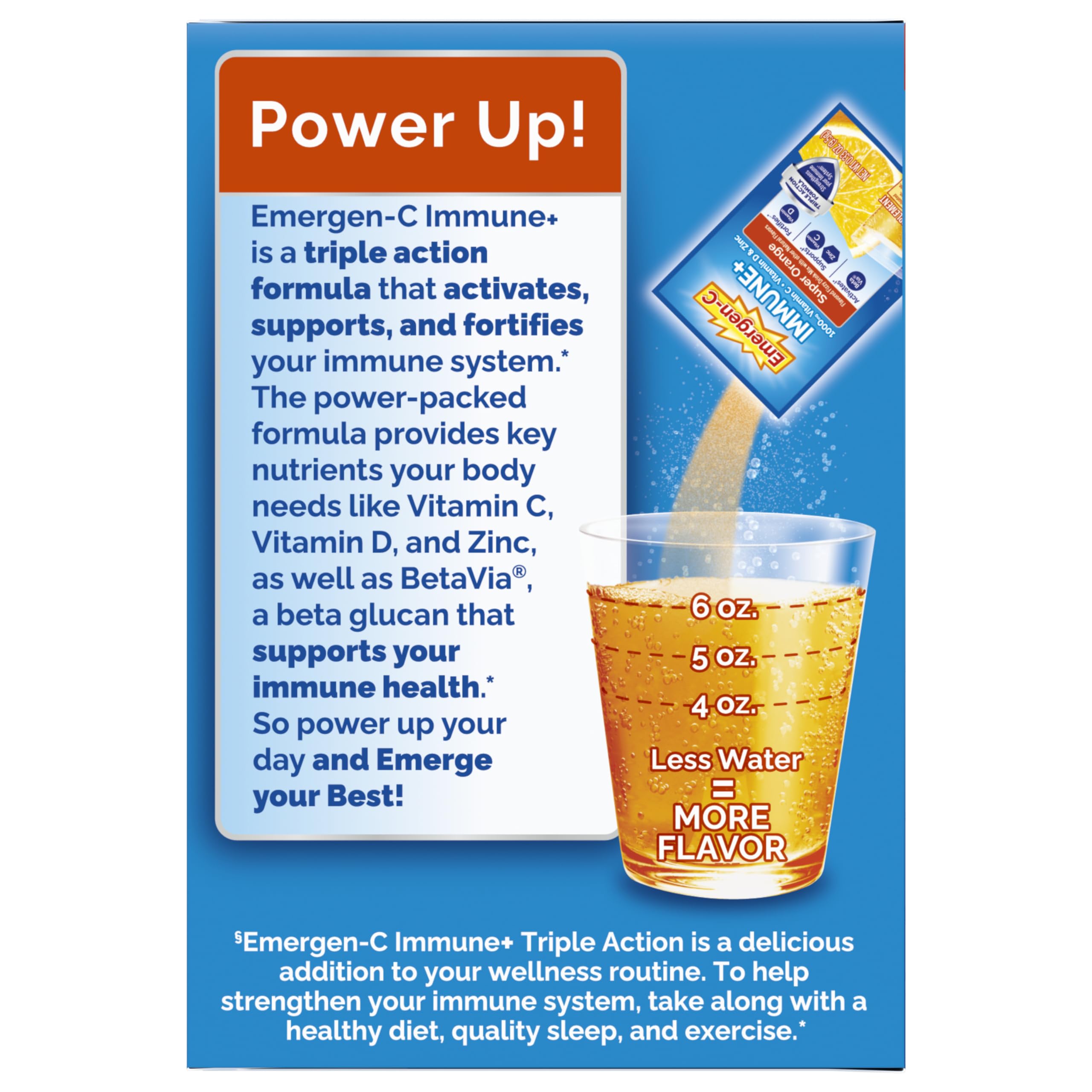 Emergen-C Immune+ B vitamins for natural energy support