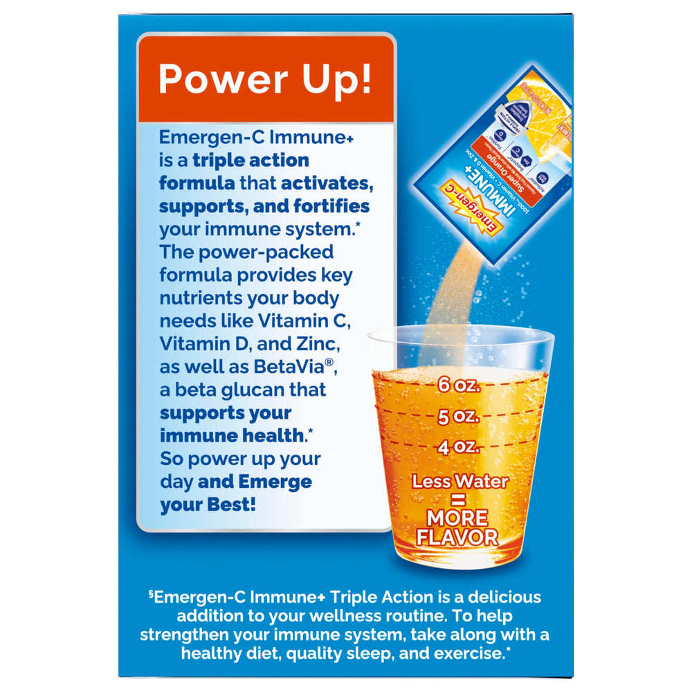 Emergen-C Immune+ B vitamins for natural energy support