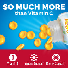 Emergen-C Immune+ orange chewables close-up for easy daily supplementation