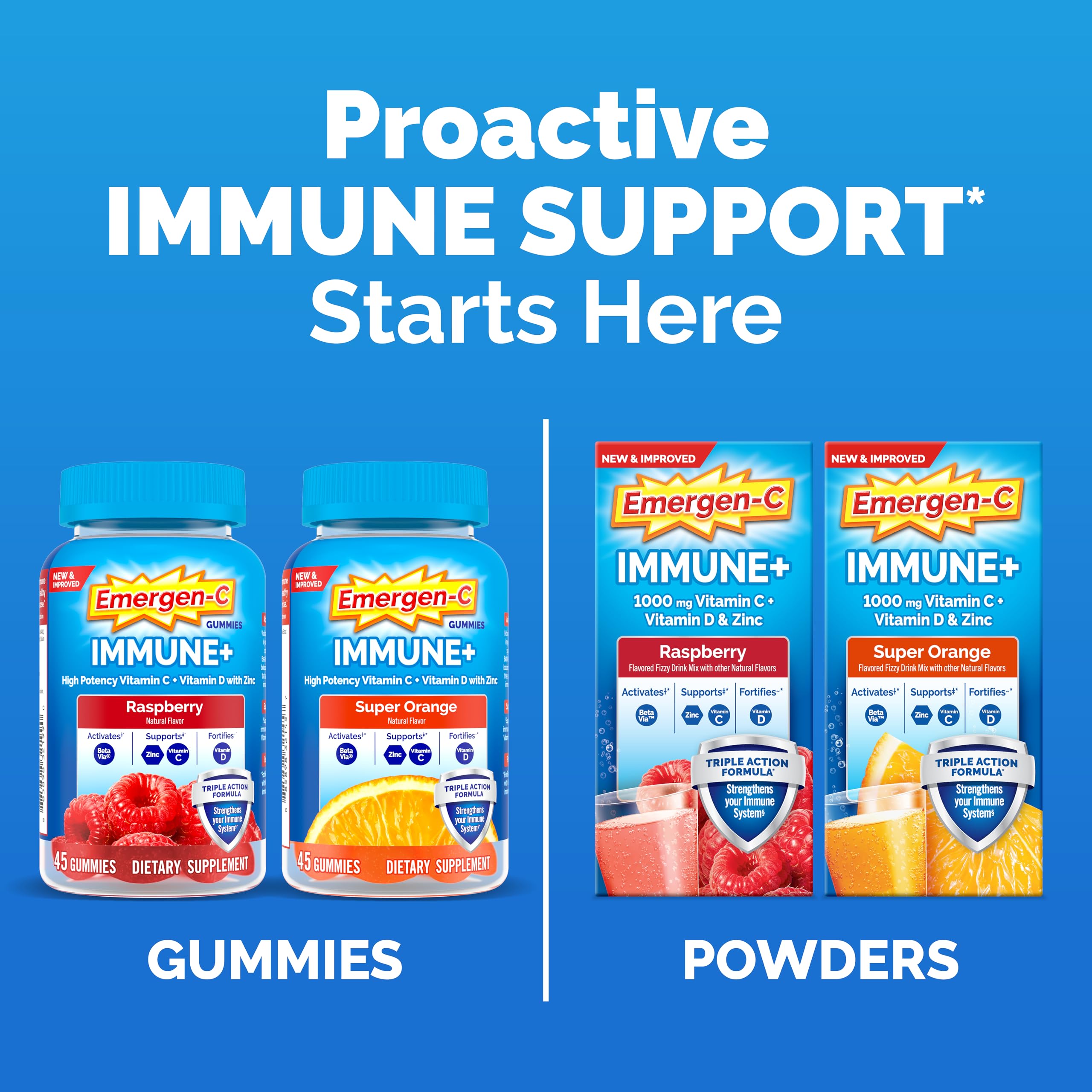 Label emphasizes natural fruit flavors and caffeine-free formula.