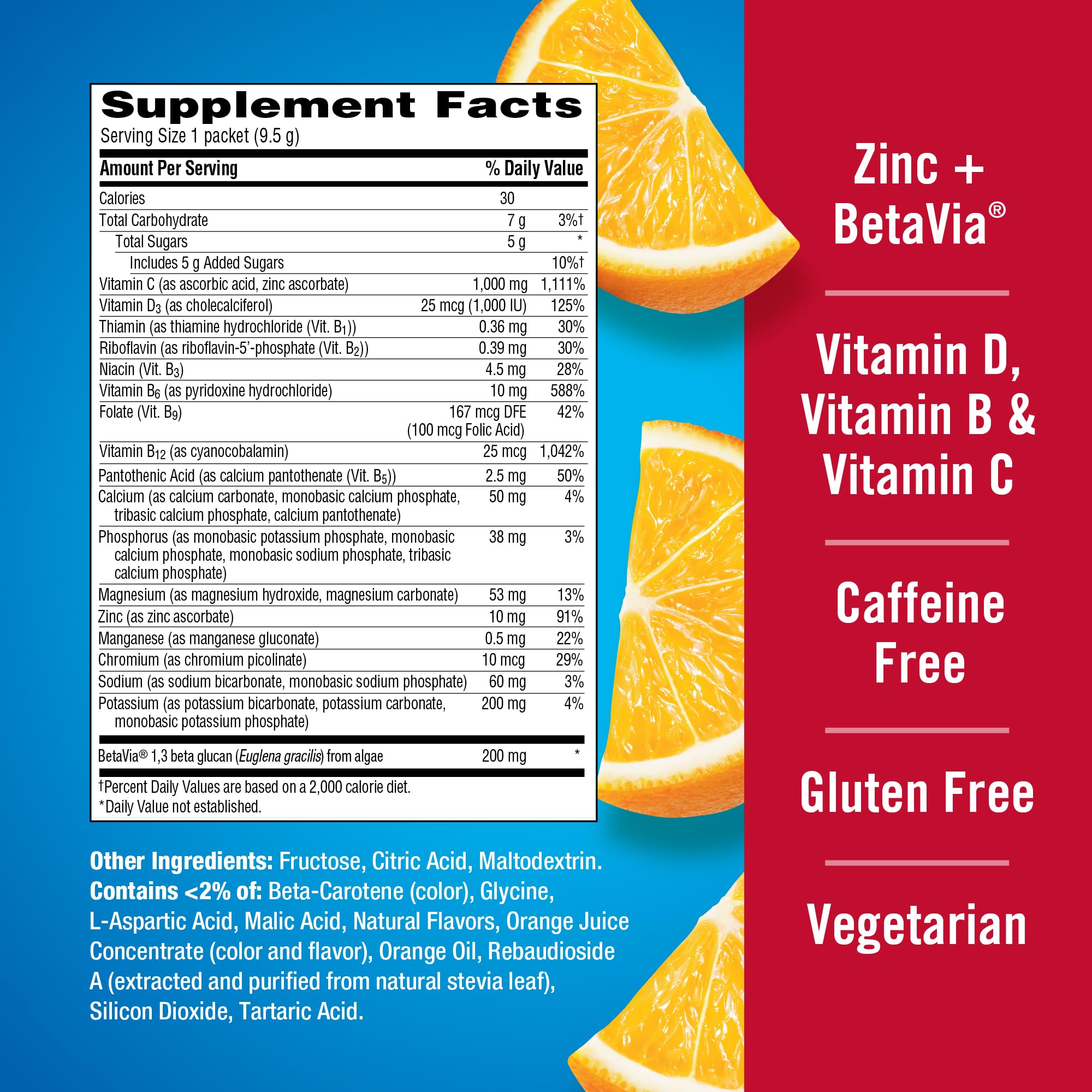 Emergen-C Immune+ vitamin D and minerals support immune regulation