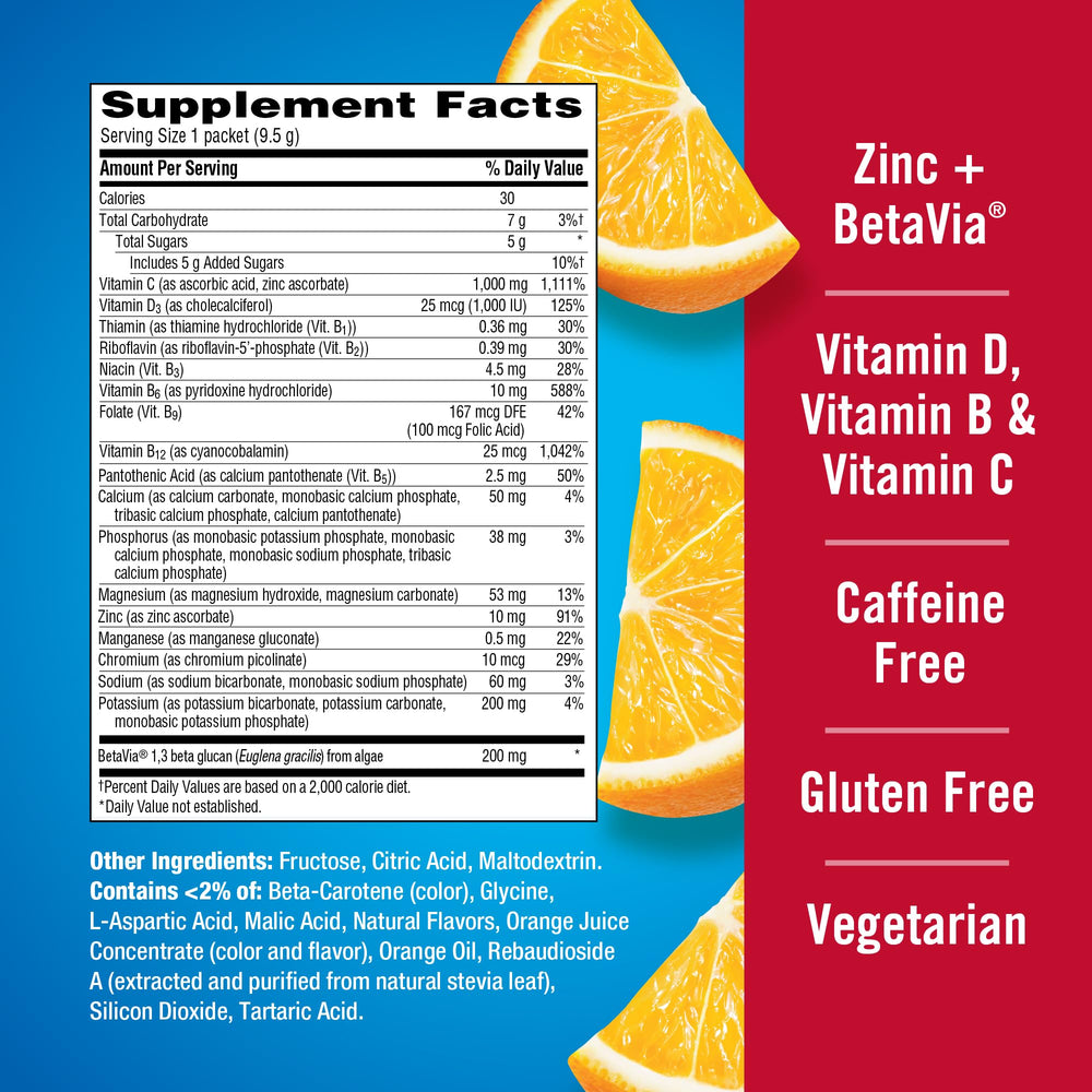 Emergen-C Immune+ vitamin D and minerals support immune regulation