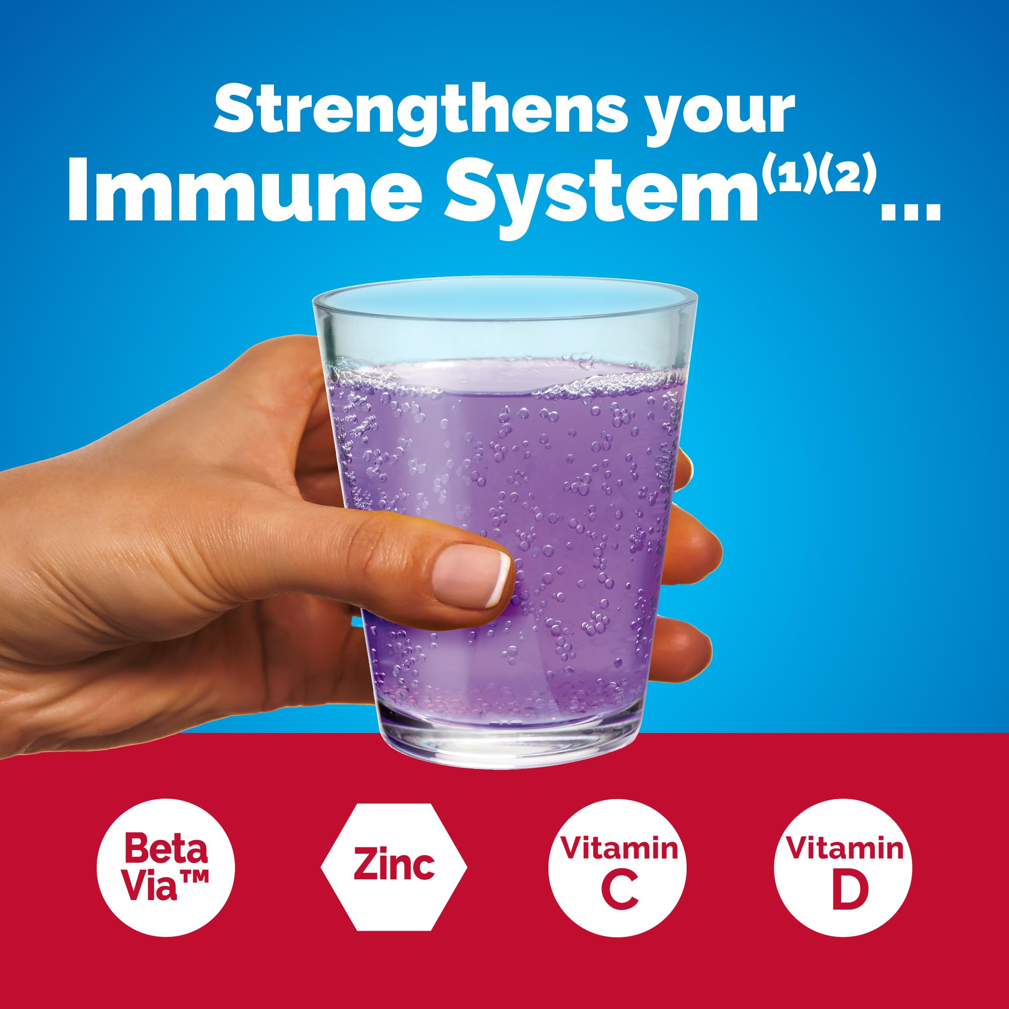 Emergen-C Immune Support Vitamin C sachet delivers potent vitamin C for daily wellness.
