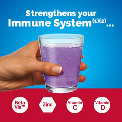 Emergen-C Immune Support Vitamin C sachet delivers potent vitamin C for daily wellness.