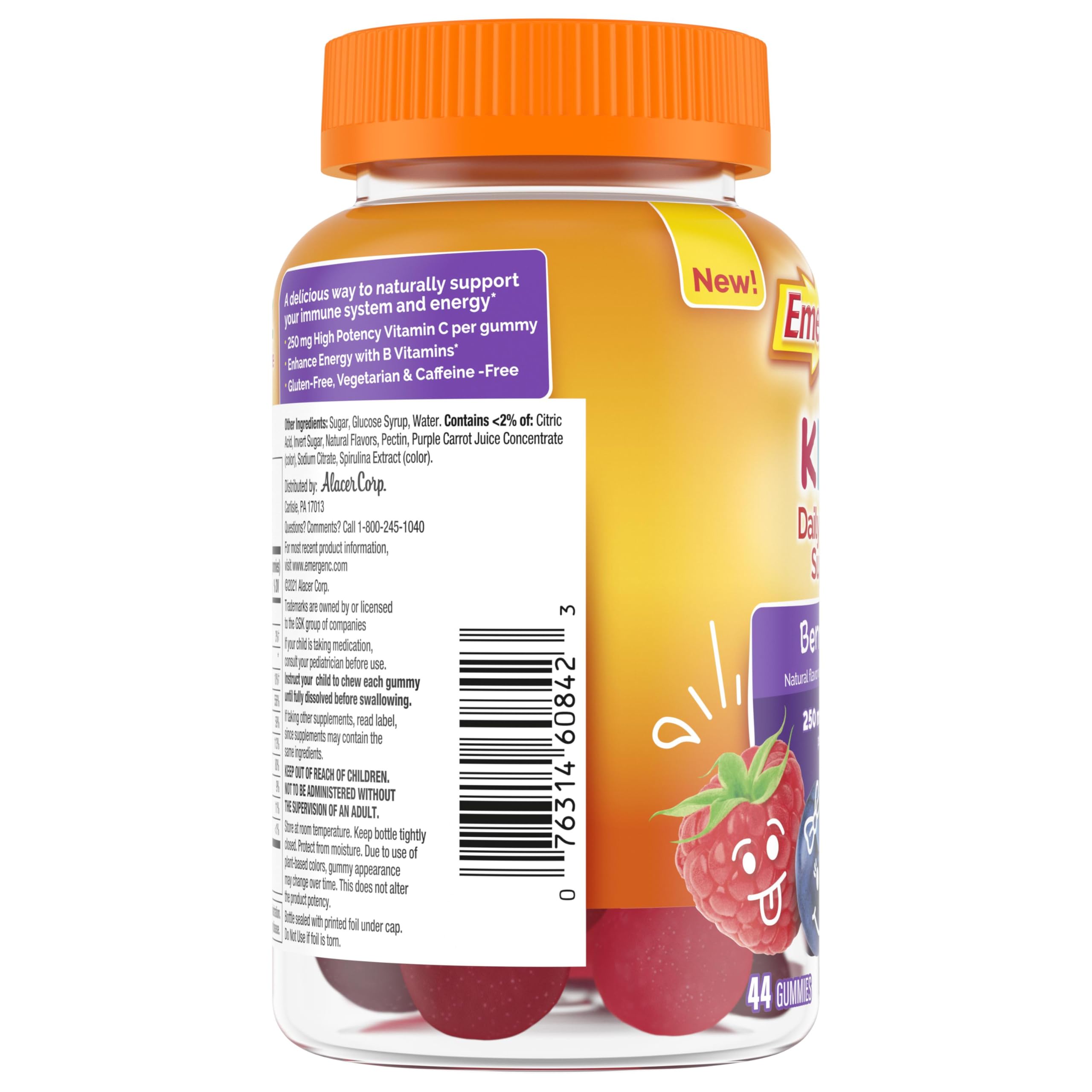 B vitamins on label suggesting natural energy support for kids