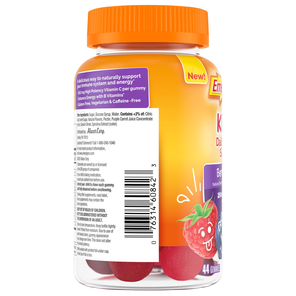 B vitamins on label suggesting natural energy support for kids