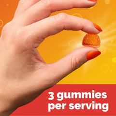 Emergen-C raspberry bottle emphasizing gluten-free, vegetarian gummies
