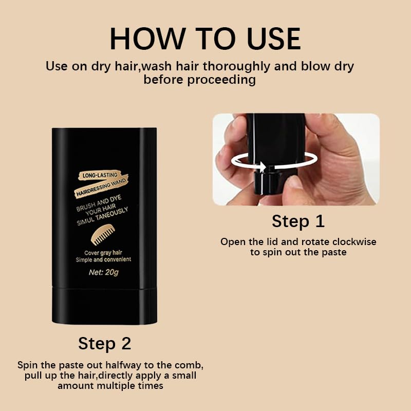 Emergency color touch-up on the go with the 2Pack comb dye.