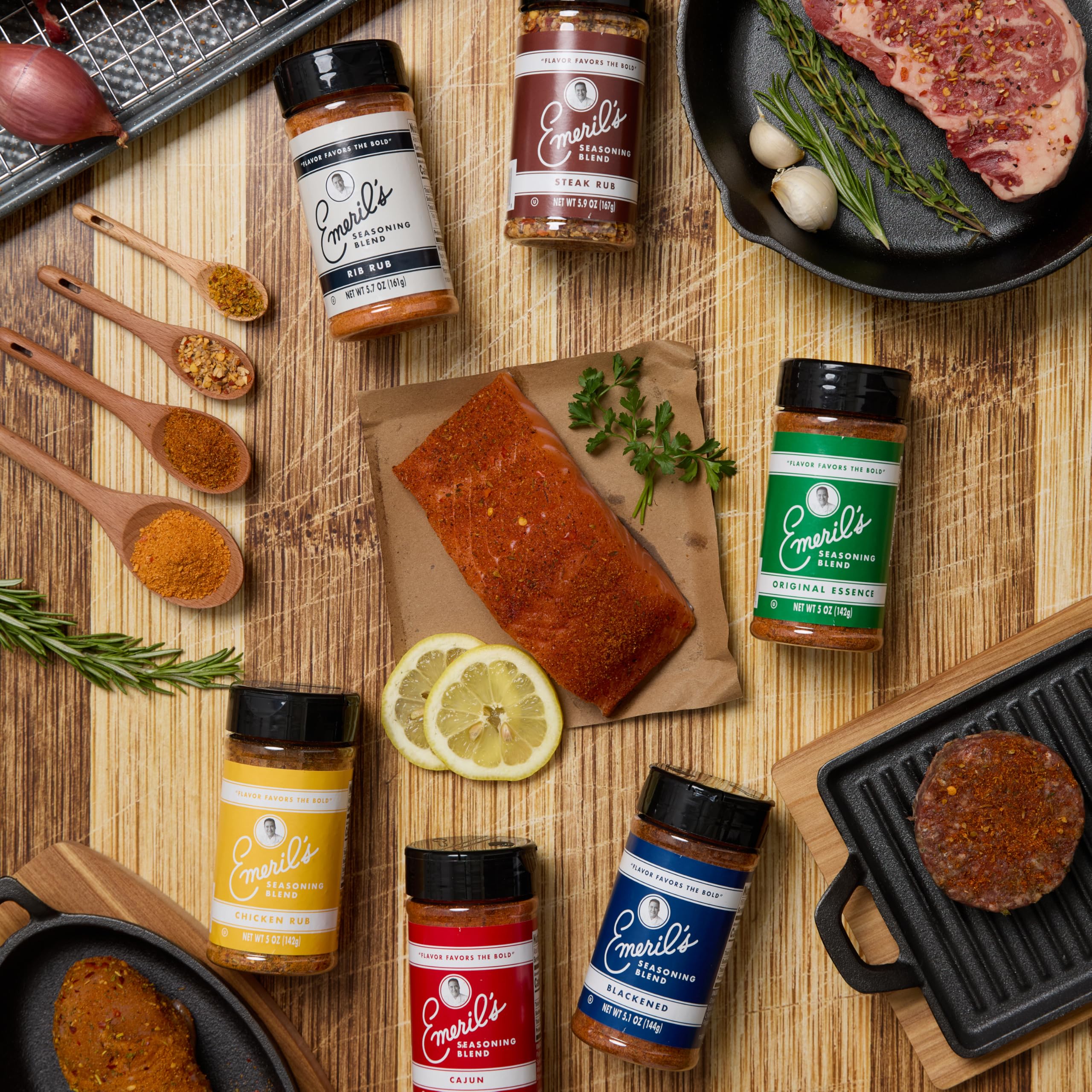 Emeril Lagasse Rib Rub on vegetables with smoky depth