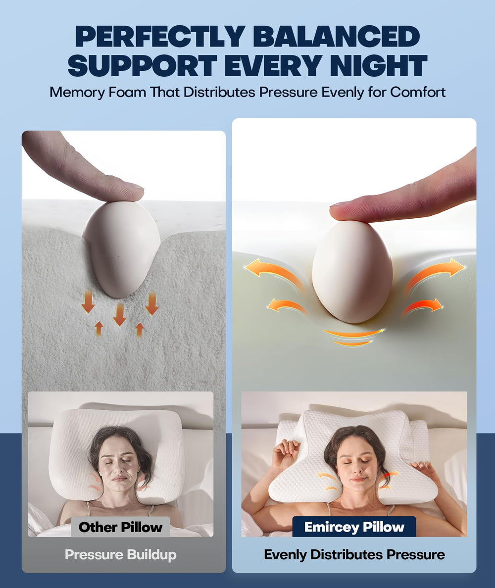 Emircey Sleep Pillow cooling cover close-up with Move+Cool technology