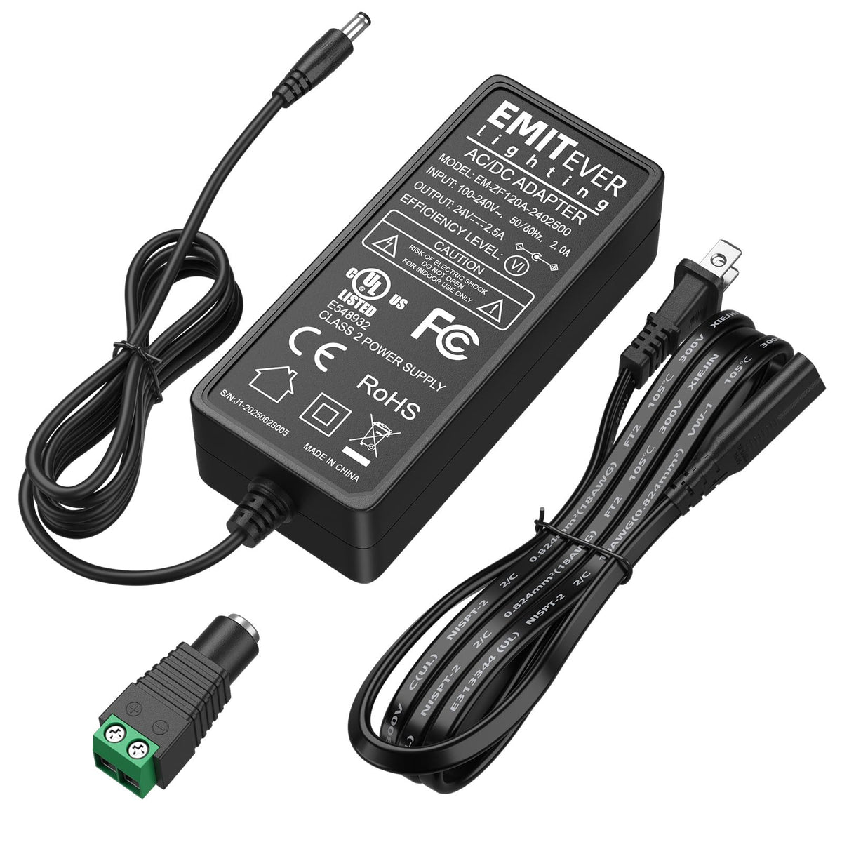 EMITEVER 24V power supply front view for compact LED installations