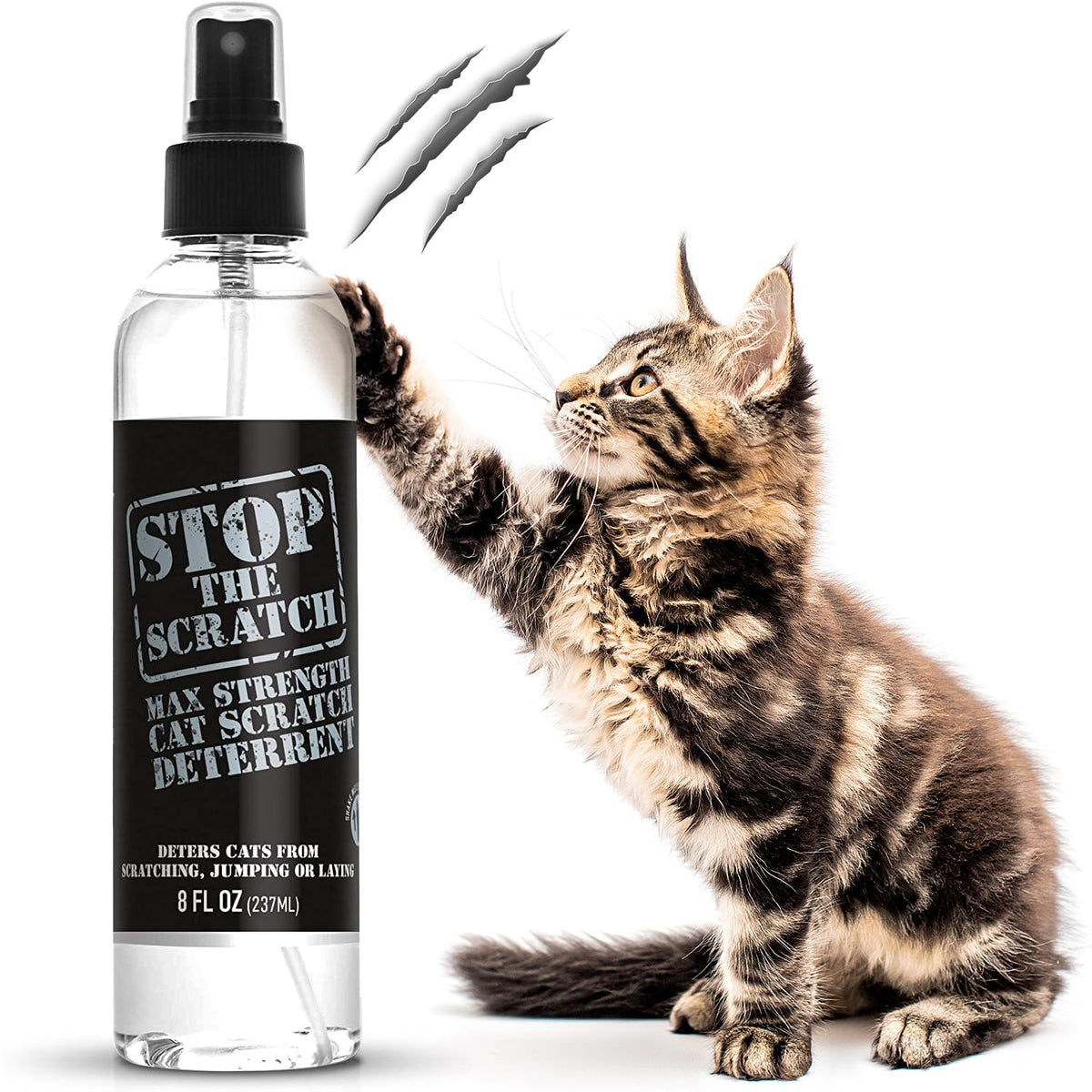 EBPP Stop The Scratch : flacon spray pour dissuader les griffures du chat.