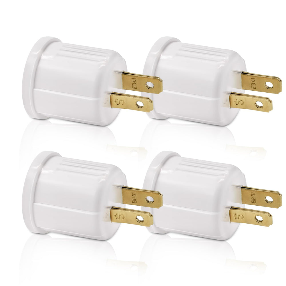 EMNOOTI outlet-to-socket adapter closeup demonstrates secure fit and reliable extra lighting.